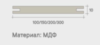 Добор МДФ телескоп (Корадубов) (бетон крем (БТК), 200*10, 2070, Экошпон)