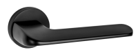 Дверная ручка Мерано на круглой розетке (черный, арт. INDH 319-06 B)