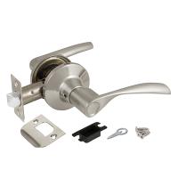 Комплект нажимных ручек с межкомнатной защелкой DK610 AJAX (кноб) (39523, SN-PS мат. никель, без фиксатора)