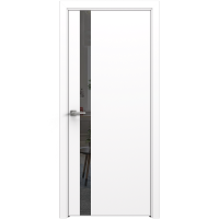 ДО 90 Серебро 3 дуб белый матовый, покрытие ПВХ (Стекло черное)