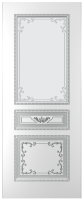 ДП 60*200 Блюз тон Белый (матовое, с рис.1, 2-е матирование, патина серебро (акрил))