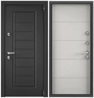 ТОРЭКС SNEGIR PRO MP (темно-серый букле графит, VDM-2, ПВХ Бьянко, S60-L2, хром, НАКЛ ) (2050*950, L, левая, термо)