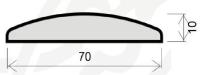 Наличник полукруглый, покрытие ПВХ (кедр белый, 70*10, 2150)