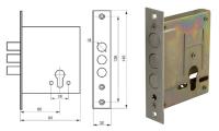Замок врезной цилиндровый 374D