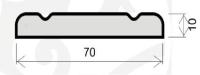 Наличник резной, покрытие ПВХ (беленый дуб, 70*10, 2150)