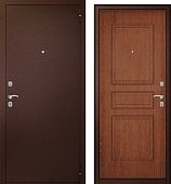 Тульские двери  А3 Монолит..., хром (антик медный, МДФ Золотой дуб) (1950*960, Правая)