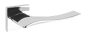 Дверная ручка Латина на квадратной розетке SLIM (INDH 322-03 slim, CP хром блестящий)