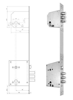Замок BORDER DUO для City SMART(комплект ЗВ4-3 и 1-4)