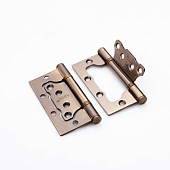 Петля без врезки универс. РЕНЦ 100*75*2,5 (бронза античная, арт. IN100-2BB FH AB)