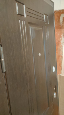 Бульдорс MASS-90, букле шоколад, МДФ ларче шоколад 9S-104, МДФ ларче белый 9S-104, 2050*880, левая, лот C086109