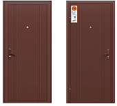 Тульские двери  А00 мет-мет, хром (антик медный, антик медный) (2050*880, Левая)