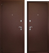 Тульские двери  А6-2-3  мет/мет, хром (антик медный, замки ГАРДИАН)  (2100*860, левая, Нестандарт)
