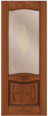 ДП 90*200 Дубрава-1 шпон натур.дуб тон Коньяк