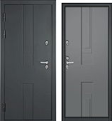 Дверь ЦЕФЕЙ ТЕРМО (Ral 7035+муар 7016, МДФ 16мм Силк Титан) (2050*880, L, левая)