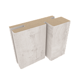 Коробка телескоп., ПВД (CPL) (Альберо) (дуб снежный, 70*28, 2070, МДФ, паз 4, с упл.)