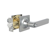 Комплект нажимных ручек с сантехнической защелкой DK710/BL Punto (кноб) (58429, CP-BK хром)