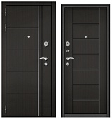 Дверь металл Теплолюкс (МДФ венге с молдингом/МДФ венге) (2050*960, левая)