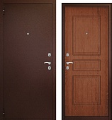Тульские двери  А3 Монолит..., хром (антик медный, МДФ Золотой дуб) (1900*960, Левая)