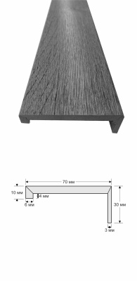 Наличник телескоп. Diford, покрытие ПВХ
