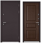 ТЕРМОРАЗРЫВ (СПЛИТ) MP, тисн.Р-4, МДФ дуб коньяк 10ТСД-2 (2050*880, правая, нержавеющий порог, букле шоколад, хром, термо)