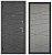 ХОУМ ЭКО, МДФ бетон темный 6E-130, МДФ бетон серый 6E-130, 2 замка (2050*960, левая, Ночная задвижка, букле антрацит, хром)