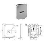 Накладка сувальдная ESC.S-auto.TRD/K.486-S SSC-16 (автошторка) (прямоугольная, сатинированный хром)