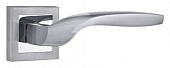 Дверная ручка Сорренто на квадратной розетке (белый никель/хром SN/CP)
