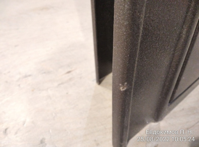 Бульдорс MASS-90 три контура, букле шоколад, МДФ Ларче белый 9S-130, хром, 2050*960, правая, лот Н891487