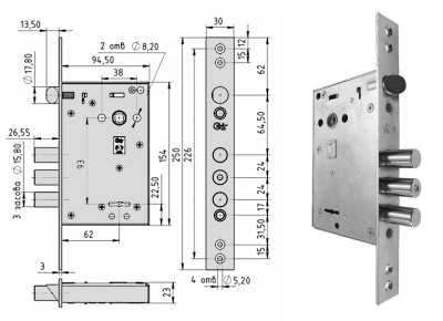Замок Крит А-30 4Л (3519)