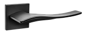 Дверная ручка Латина на квадратной розетке SLIM (INDH 322-03 slim, B черный)