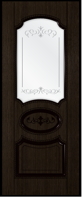 ДП 60*200 Муза (шпон МОРЕН.ДУБ, бесцв.лак, пазы черные)