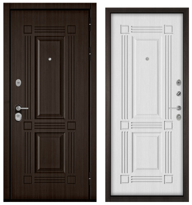 Бульдорс MASS-90, букле шоколад, МДФ ларче шоколад 9S-104, МДФ ларче белый 9S-104, 2050*880, левая, лот C086109