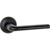 Дверная ручка B2B 503-08 на круглой розетке (черный)