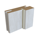 Коробка  с уплот телескоп., покрытие Экошпон (Эконом) (ALBERO) (кипарис белый, 32*70, 2070)