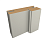 Коробка  с уплот телескоп., покрытие Эмаль ПП (ALBERO) (серый , 80*30, 2070)