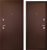 Тульские двери  А100  мет/мет , хром (антик медный, антик медный)  (2050*860, Правая)