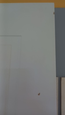 ДГ 80 Неоклассика 1, белый, покрытие Эмаль, глухое,с врезкой под магнитный замок+замок Morelli M1895, ЛОТ 7048224