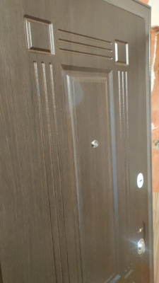 Бульдорс MASS-90, букле шоколад, МДФ ларче шоколад 9S-104, МДФ ларче белый 9S-104, 2050*880, левая, лот C086109