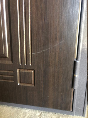 Бульдорс MASS-90, букле шоколад, МДФ ларче шоколад 9S-104, МДФ ларче белый 9S-104, хром, 2050*960, правая, лот 9261030