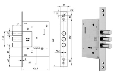 Замок доп. сувальдный Zirh Kilit 257L