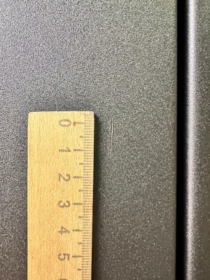 BULDOORS TRUST MASS, D-4, МДФ дуб белый матовый 9SD-1, 2050*960, правая, черный муар металлик, хром, лот 43552715