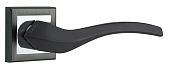 Дверная ручка Амелья на квадратной розетке (графит/хром GR/CP)