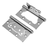 Петля без врезки универс. РЕНЦ 100*75*2,5 (хром блестящий, арт. IN100-2BB FH CP)