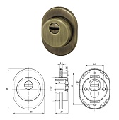 Броненакладка DEF.SF/OV.4825 (DEF 4825) AB-6 (овал, зеленая бронза)