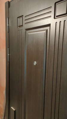 Бульдорс MASS-90, букле шоколад, МДФ ларче шоколад 9S-104, МДФ ларче белый 9S-104, 2050*880, левая, лот C086109