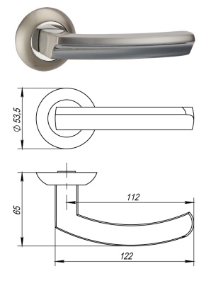 Ручка Avers H-1293-Z CR-Морион хром (23355)