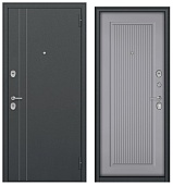 ФЭМЕЛИ ЭКО, РЛ-2, МДФ гриджио E-197, 2 замка (2050*960, правая, Ночная задвижка, серый муар, хром)