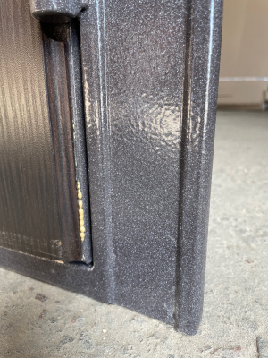 Buldoors MASS 90 букле шоколад, МДФ ларче шоколад 9S-104, МДФ ларче белый 9S-104, хром, 2050*880, правая, лот 9261473 