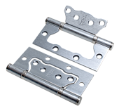Петля без врезки универс. РЕНЦ 100*75*2,5 (хром супер сатин, арт. IN100-2BB FH SSC)