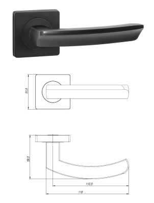 Ручка раздельная K.JK51.SIGMA BL-24